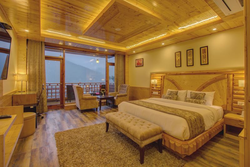 jarden room - best balcony view room in manali