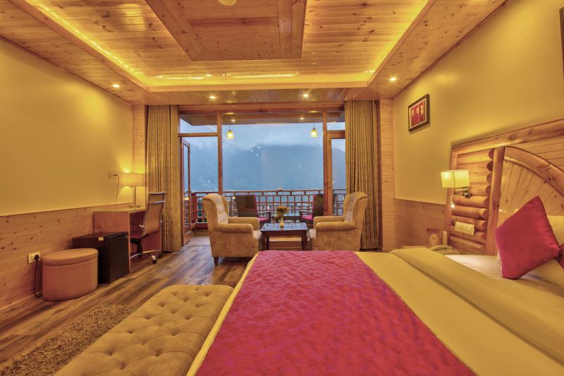 jarden room - best balcony view room in manali