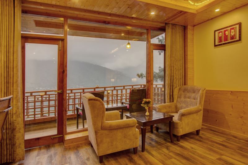 jarden room - best balcony view room in manali