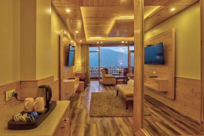 jarden room - best balcony view room in manali